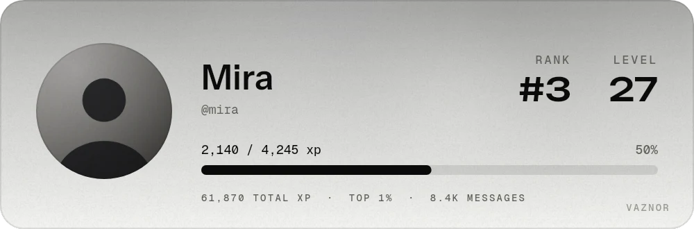 The same rank card in the light theme